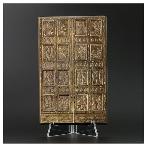 Tile of the Holy Door, St. Peter's Basilica, brass alloy, 5x3 in 4