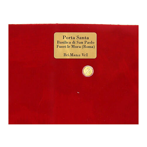 Heilige Pforte S Paolo aus gegossenem Bronze 34x17 cm in Schatulle 7