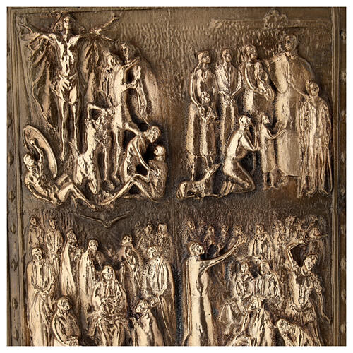 Porta santa S. Paolo bronzo fuso 34x17 cm cofanetto 2
