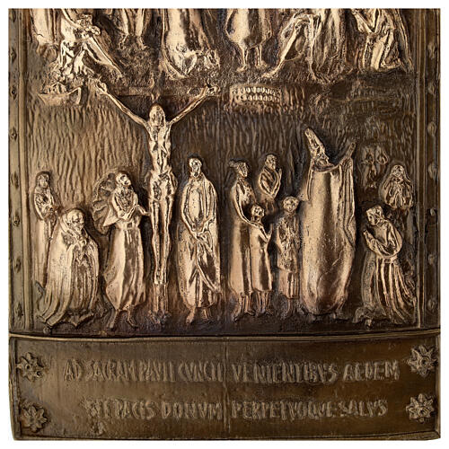 Porta santa S. Paolo bronzo fuso 34x17 cm cofanetto 4