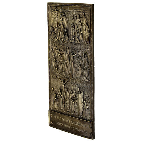 Porta santa S. Paolo 17x9 cm formella in lega ottonata 3