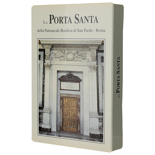 Porta santa S. Paolo 17x9 cm formella in lega ottonata 7
