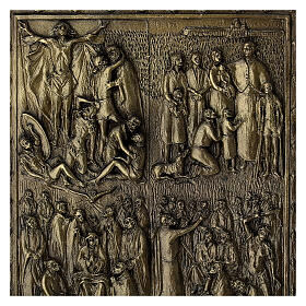 Holy Door St Paul tile 17x9 cm in brass-plated alloy 