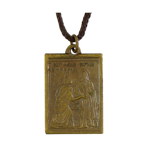 Medaglietta Formella porta santa san Pietro ottone 1