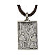 Silver-plated brass medal with St Peter Holy Door tile s1