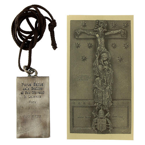 Medaglia porta santa San Giovanni Laterano 5,5x3 cm lega argento 2