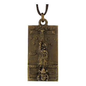 Brass alloy medal, Holy Door of the Lateran Basilica, 2.2x1.2 in