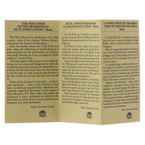 Basilica Saint John Lateran Holy Door medal in brass alloy 5.5x3 cm 3