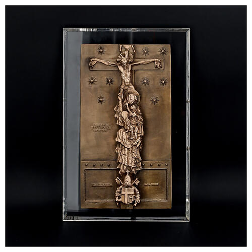 Porta Santa bronze moldado São João de Latrão 34x19 cm 4