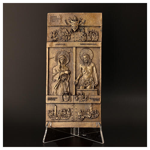 Porta Santa basilica Santa Maria Maggiore 17x8 cm lega ottone 4