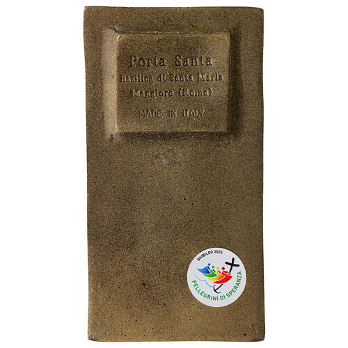 Reliefplatte Heilige Pforte S Maria Maggiore 12x6 cm aus Messinglegierung 4