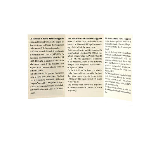 Reliefplatte Heilige Pforte S Maria Maggiore 12x6 cm aus Messinglegierung 7