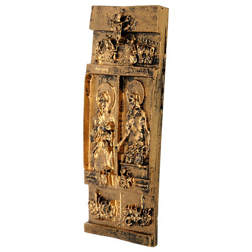 Puerta Santa María Maggiore resina bronceada 12x6 cm 3