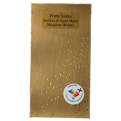 Puerta Santa María Maggiore resina bronceada 12x6 cm 4