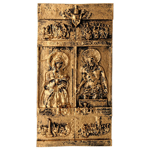 Porta santa S. Maria maggiore resina bronzata 12x6 cm 1