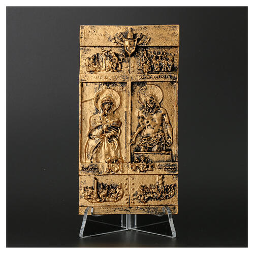 Porta santa S. Maria maggiore resina bronzata 12x6 cm 5
