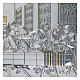 Laminated Last Supper Painting with Wood Frame, 47x91 cm s4