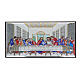 Quadro Última Ceia colorido bilaminado madeira 46x91 cm s1
