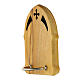 Quadretto Carlo Acutis forma arco legno ulivo 5x4 cm s2