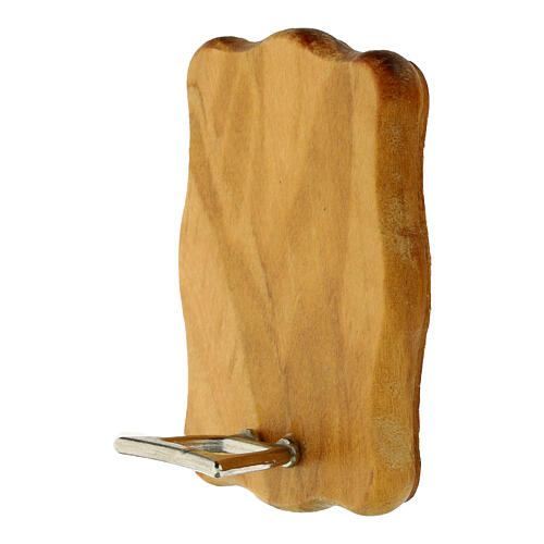 Quadretto onda Carlo Acutis legno ulivo 6x4 cm 2