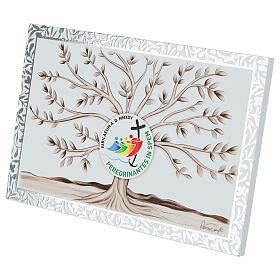 Tableau arbre de vie Jubilé 2025 cadre décorations argent 12x18 cm Valenti