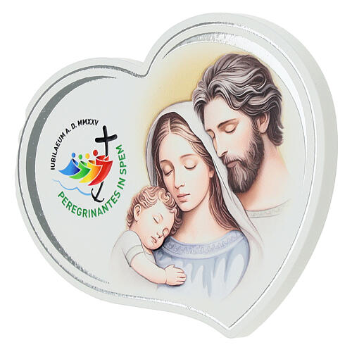 Holy Family, Jubilee 2025 heart by Valenti Argenti, 4.5x3.5 in 2