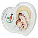 Cuore Giubileo 2025 Madonna con Bambino Valenti 11x9 cm s2