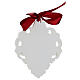 Cuore Giubileo 2025 resina bianca Valenti 12x10 cm s3