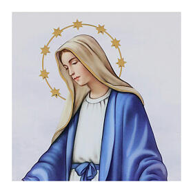 Quadro Madonna Miracolosa fondo bianco Valenti 25x20 cm