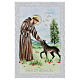 Quadretto legno San Francesco d'Assisi con lupo 18x10 cm Valenti s1