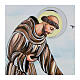 Quadretto legno San Francesco d'Assisi con lupo 18x10 cm Valenti s2