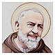 Quadretto Padre Pio Valenti legno 25x20 cm s2