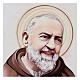 Painting of Padre Pio by Valenti, 18x16x1.2 in, wooden frame s2