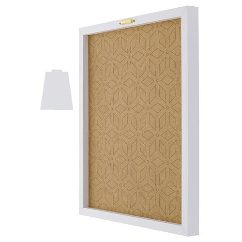 Quadro Padre Pio Valenti 45x40x3 cm cornice legno 3