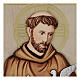 St Francis with doves wooden small picture, Valenti 13x10 cm s2