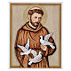 Quadro San Francesco d'Assisi 25x20 cm legno Valenti s1