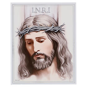 Visage du Christ tableau bois Valenti 25x20 cm