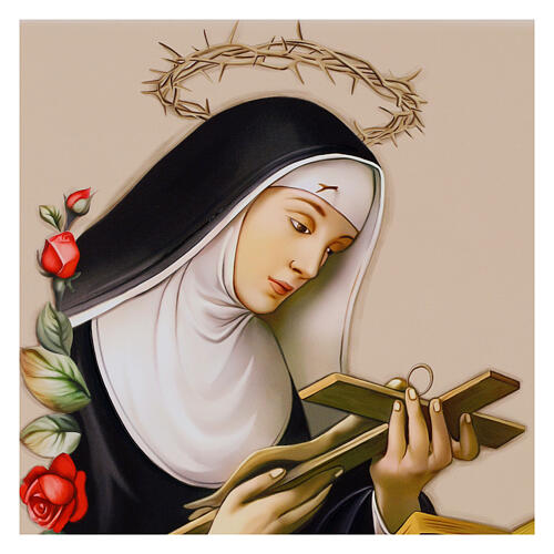 Saint Rita printed wooden picture, 25x20 cm Valenti 2