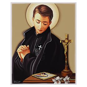 St Gabriel printed wood picture, 25x20 cm Valenti