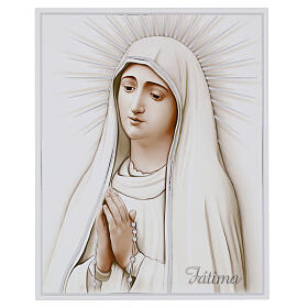 Notre-Dame de Fatima tableau bois imprimé 25x20 cm Valenti