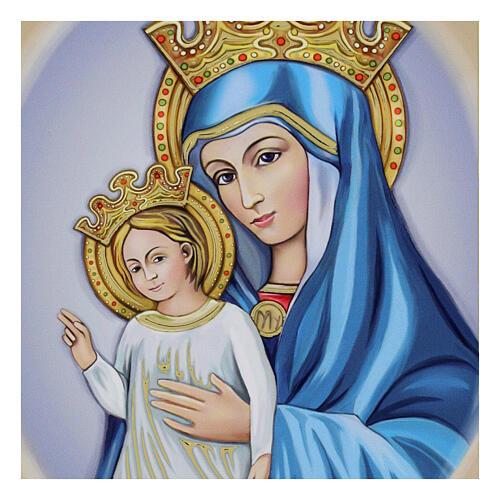 Cuadrito Virgen Totus Tuus logotipo Jubileo 2025 18x10 cm Valenti 2