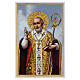San Nicola vescovo benedicente quadretto 18x10 cm Valenti s1