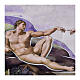 Creation of Adam, small wooden picture, 6x4 in, Valenti s2