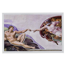 Tableau Création d'Adam 18x30 cm bois imprimé Valenti