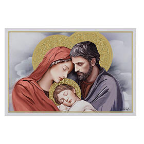 Sainte Famille tableau Valenti détails or 10x12 cm