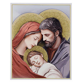 Holy Family wooden picture by Valenti, 10x8 in