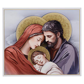 Heilige Familie – Hochauflösend gedrucktes Bild auf Holz von Valenti Argenti, 38,7x33,7 cm