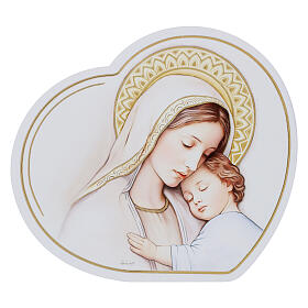 Cœur Marie et Jésus imprimé Valenti 10x15 cm