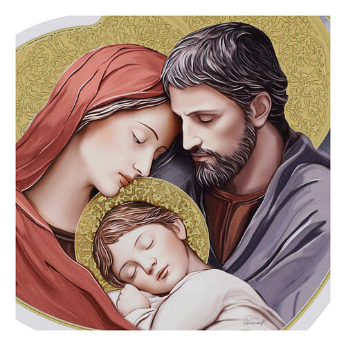 Holy Family heart-shaped picture by Valenti, 4x6 in 2