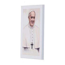 Quadretto Papa Francesco rifiniture argentate Valenti 10x15 cm